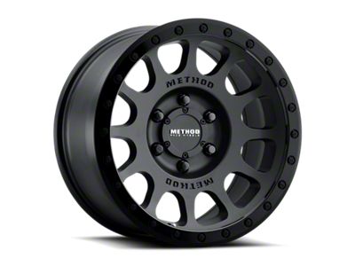 Method Race Wheels MR305 NV Matte Black with Gloss Black Lip Wheel; 17x8.5; 25mm Offset; 6x139.7mm Bolt Pattern; 108mm Hub Bore