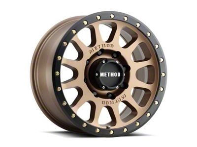 Method Race Wheels MR305 NV Bronze with Matte Black Lip Wheel; 17x8.5; 25mm Offset