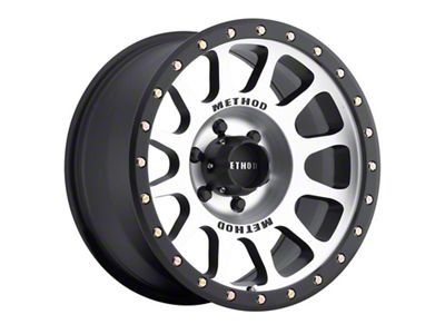 Method Race Wheels MR305 NV Machined with Matte Black Lip Wheel; 18x9; 0mm Offset