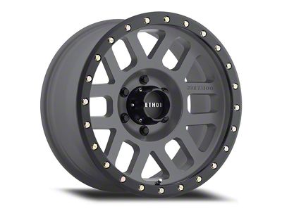 Method Race Wheels MR309 Grid Titanium with Matte Black Lip Wheel; 17x8.5; 0mm Offset