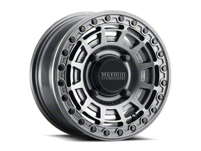 Method Race Wheels MR415 Beadlock Graphite with Gloss Graphite Ring Wheel; 15x7; 38mm Offset