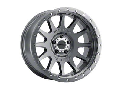 Method Race Wheels MR605 NV Gloss Titanium Wheel; 20x10; -24mm Offset; 5x127mm Bolt Pattern; 71.50mm Hub Bore