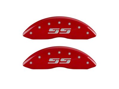 MGP 2 Caliper Covers Eng Front Silverado SS Red Finish - 14207FSS3RD