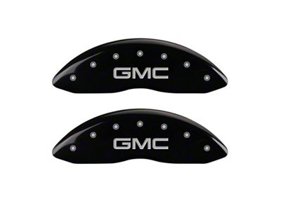 MGP 2 Caliper Covers Engraved Front Black Finish Silver - 34213FGBK