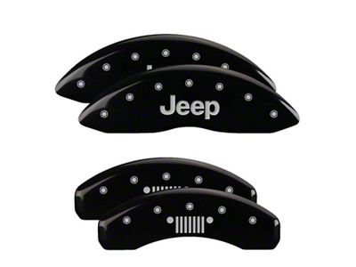 MGP 4 Caliper Covers Engraved F&R 11-18 Jeep Grand Cherokee - 42020SJPLBK