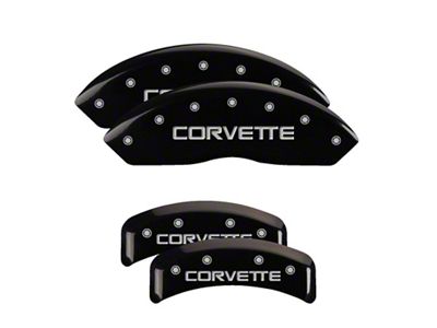 MGP 4 Caliper Covers Engraved F & R C4/Corvette Black - 13013SCV4BK