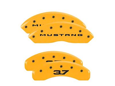 MGP 4 Caliper Covers Engraved Front 2015/Mustang Engraved Rear 2015/37 - 10202SM32YL