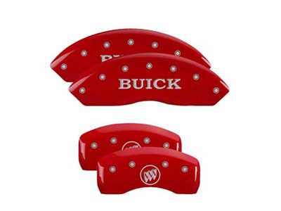 MGP 4 Caliper Covers Engraved Front Buick Rear Red Finish - 49011SBSHRD
