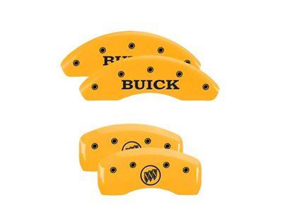 MGP 4 Caliper Covers Engraved Front Buick Rear Yellow Finish - 49010SBSHYL