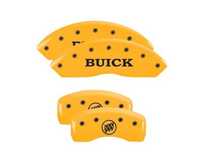 MGP 4 Caliper Covers Engraved Front Rear Yellow Finish - 49011SBSHYL