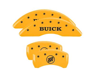 MGP 4 Caliper Covers Engraved Front Buick Rear Yellow Finish - 49012SBSHYL