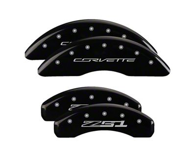 MGP 4 Caliper Covers Engraved Front Corvette C7 Engraved Rear - 13084SZ51BK