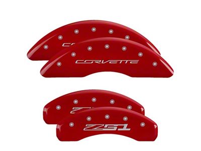MGP 4 Caliper Covers Engraved Front Corvette C7 Engraved Rear - 13084SZ51RD