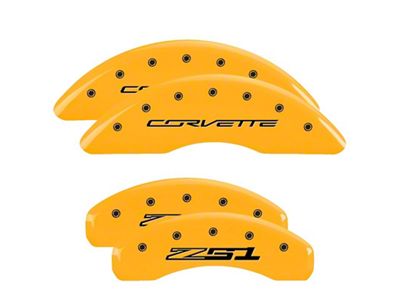 MGP 4 Caliper Covers Engraved Front Corvette C7 Engraved Rear - 13084SZ51YL