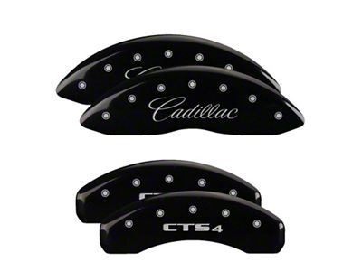 MGP 4 Caliper Covers Engraved Front Cursive/Cadillac Engraved Rear CTS4 - 35011SCT4BK