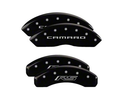MGP 4 Caliper Covers Engraved Front Gen 5/Camaro Engraved Rear - 14240SCR5BK