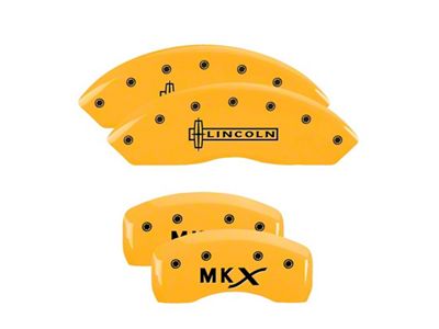 MGP 4 Caliper Covers Engraved Front Lincoln Rear MKX Yellow - 36006SLCXYL