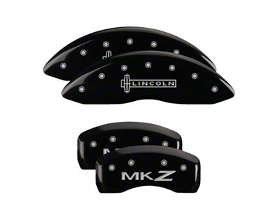 MGP 4 Caliper Covers Engraved Front Rear MKZ Black - 36022SLCZBK