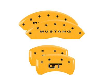 MGP 4 Caliper Covers Engraved Front Mustang - Engraved Rear - 10197SMG2YL