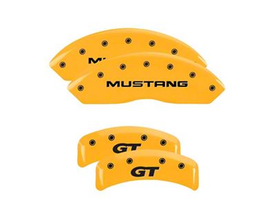 MGP 4 Caliper Covers Engraved Front Mustang Rear Sn95/Gt Yellow - 10095SMG1YL