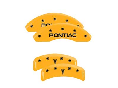 MGP 4 Caliper Covers Engraved Front Rear Arrow Yellow - 18027SPONYL