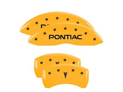 MGP 4 Caliper Covers Engraved Front Rear Arrow Yellow - 18028SPONYL
