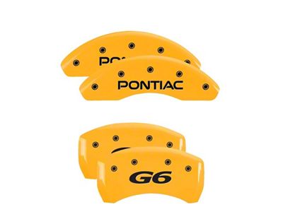 MGP 4 Caliper Covers Engraved Front Pontiac Rear G6 Yellow - 18025SPG6YL