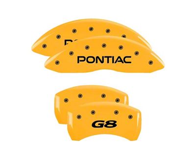 MGP 4 Caliper Covers Engraved Front Pontiac Rear G8 Yellow - 18011SPG8YL
