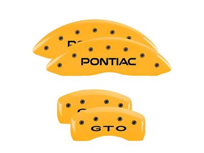 MGP 4 Caliper Covers Engraved Front Rear Gto Yellow - 18029SGTOYL