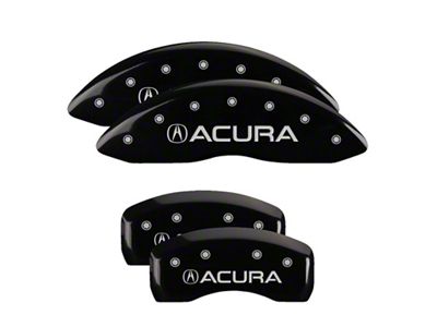MGP 4 Caliper Covers Engraved Front & Rear Acura Black - 39013SACUBK