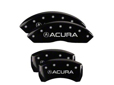 MGP 4 Caliper Covers Engraved Front & Rear Acura Black - 39014SACUBK