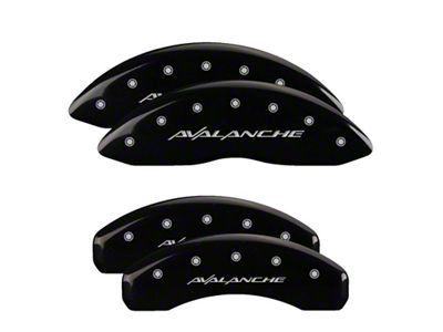 MGP 4 Caliper Covers Engraved Front & Rear Avalanche Black - 14004SAVLBK