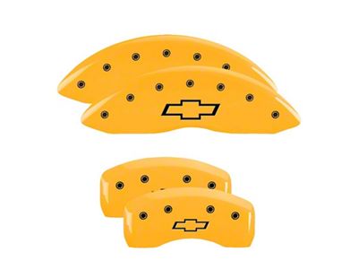 MGP 4 Caliper Covers Engraved Front & Rear Bowtie Yellow - 14006SBOWYL