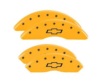 MGP 4 Caliper Covers Engraved Front & Rear Bowtie Yellow - 14008SBOWYL