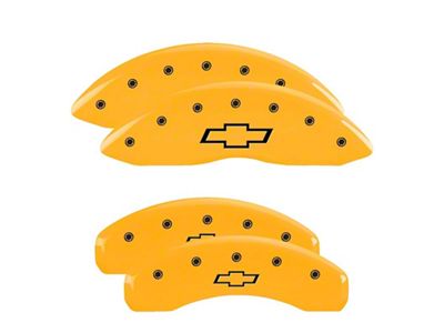 MGP 4 Caliper Covers Engraved Front & Rear Bowtie Yellow - 14033SBOWYL