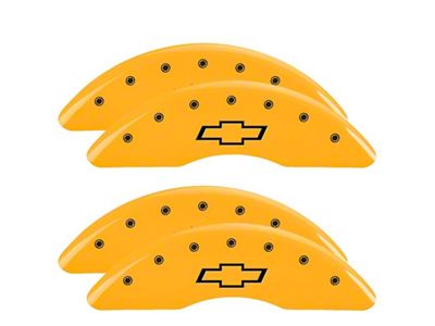 MGP 4 Caliper Covers Engraved Front & Rear Bowtie Yellow - 14173SBOWYL
