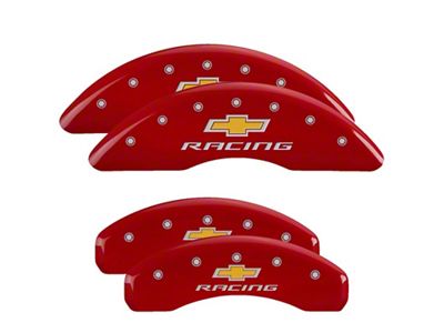 MGP 4 Caliper Covers Engraved Front & Rear Chevy Racing - 14241SBRCRD