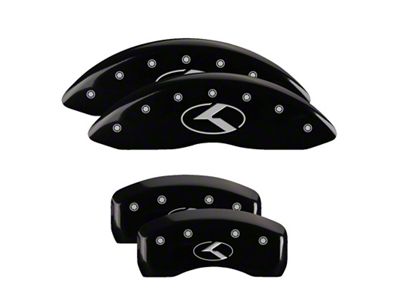 MGP 4 Caliper Covers Engraved Front & Rear Circle K/Kia - 21192SCRKBK