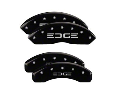 MGP 4 Caliper Covers Engraved Front & Rear Edge Black - 10119SEDGBK