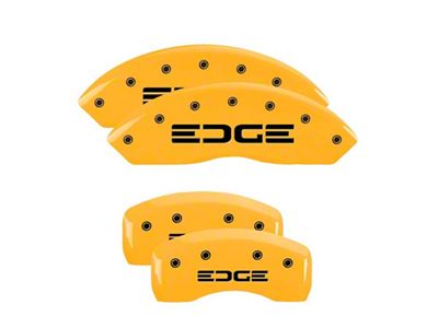MGP 4 Caliper Covers Engraved Front & Rear Edge Yellow - 10042SEDGYL
