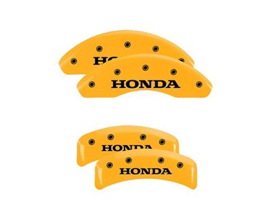 MGP 4 Caliper Covers Engraved Front & Rear Yellow Finish Black Char 2003 Element