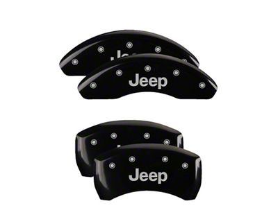MGP 4 Caliper Covers Engraved Front & Rear JEEP Black - 42016SJEPBK