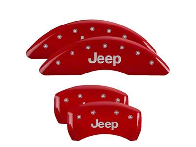 MGP 4 Caliper Covers Engraved Front & Rear JEEP Red - 42012SJEPRD