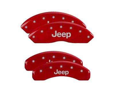 MGP 4 Caliper Covers Engraved Front & Rear Jeep Red - 42019SJEPRD