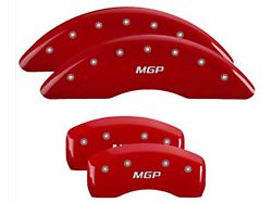 MGP Brake Caliper Covers with MGP Logo; Red; Front and Rear