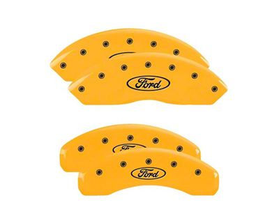 MGP 4 Caliper Covers Engraved Front & Rear Oval Logo/Ford - 10021SFRDYL