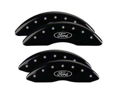 MGP 4 Caliper Covers Engraved Front & Rear Oval logo/Ford - 10235SFRDBK