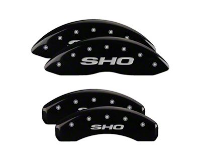 MGP 4 Caliper Covers Engraved Front & Rear SHO Black - 10128SSHOBK