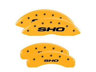 MGP 4 Caliper Covers Engraved Front & Rear SHO Yellow - 10128SSHOYL