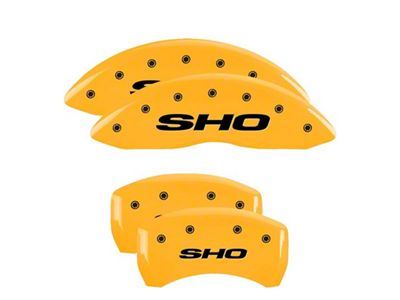 MGP 4 Caliper Covers Engraved Front & Rear SHO Yellow - 10222SSHOYL